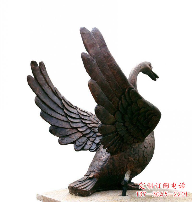 菏泽欣赏翱翔的天鹅铜雕
