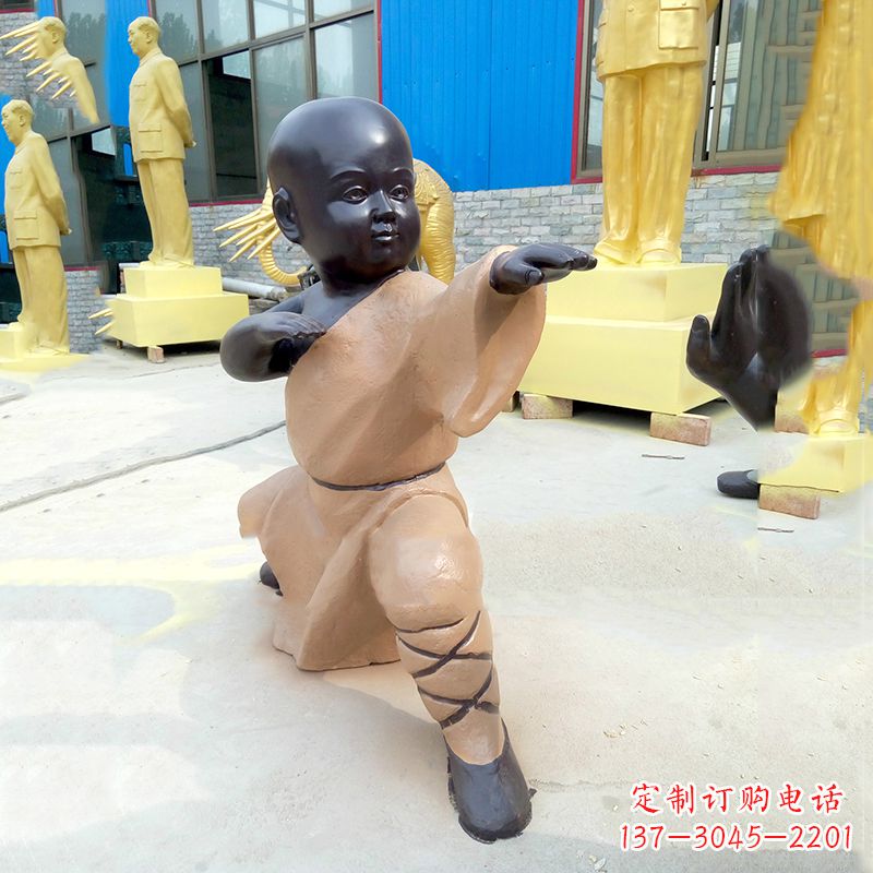 菏泽传承传统文化的绝佳礼品——“功夫小和尚”雕塑