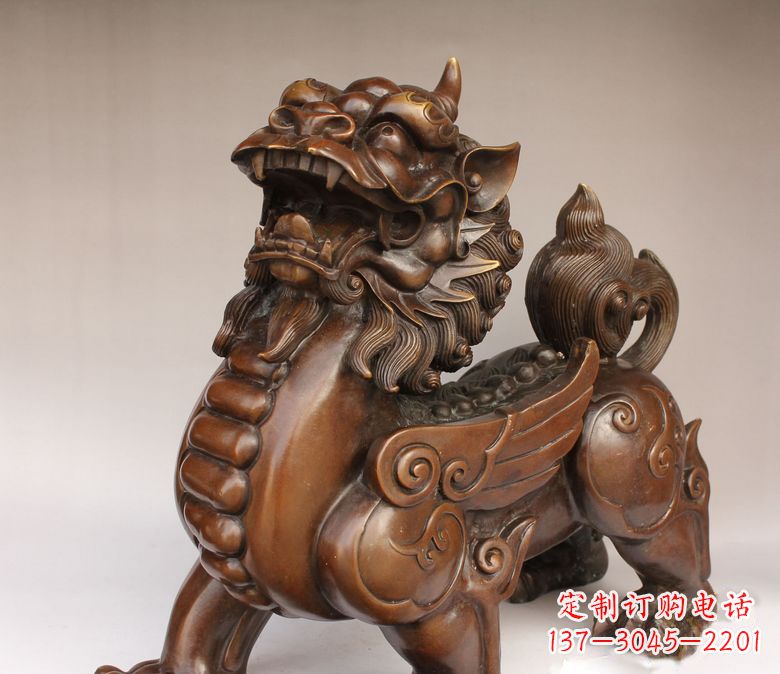 菏泽古代神兽貔貅铜雕
