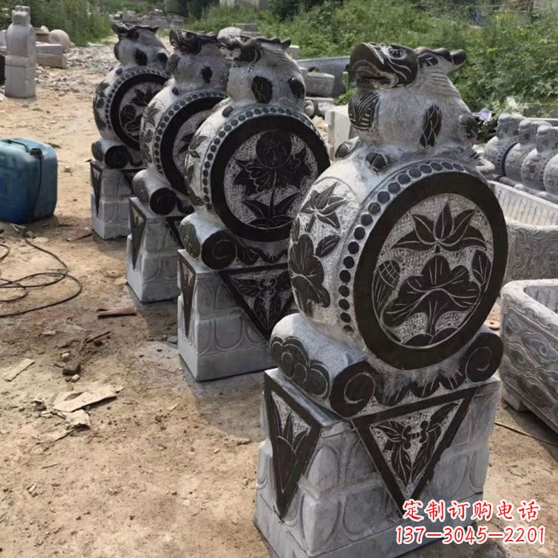 菏泽定制古典门墩雕塑,展现古典文化精髓