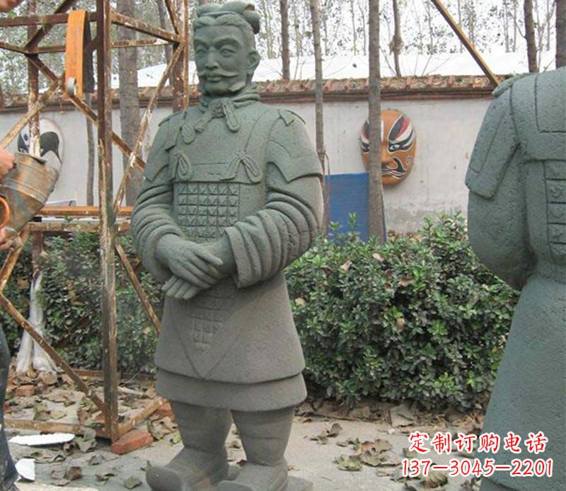 菏泽蓝鼎中领雕塑|广场兵马俑石雕