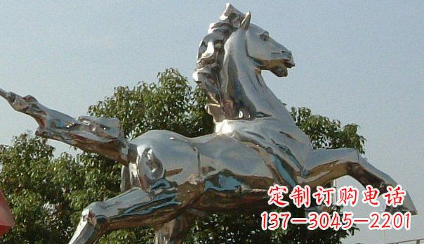 菏泽精美不锈钢奔马雕塑