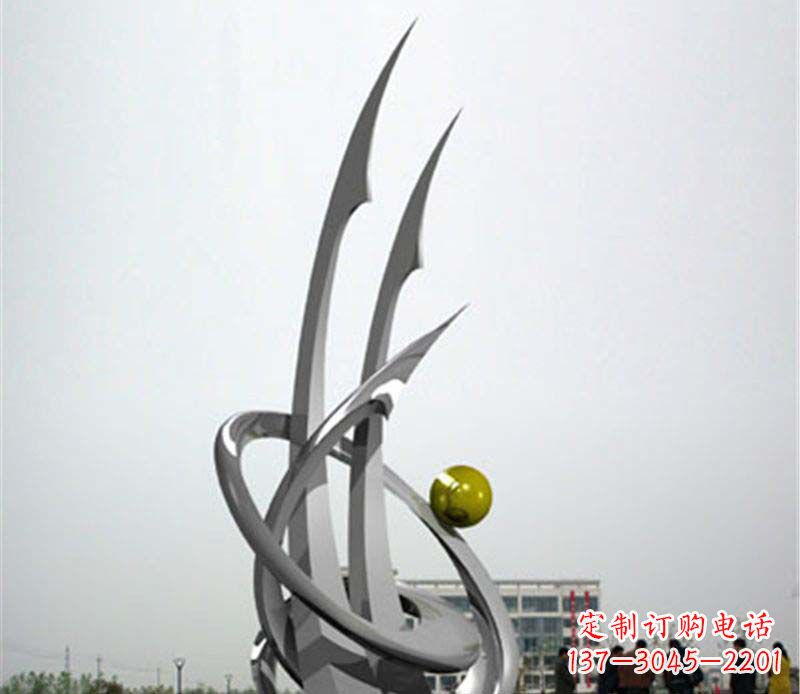 菏泽广场不锈钢帆船抽象雕塑