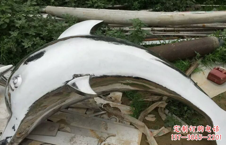 菏泽展现动感的不锈钢海豚雕塑