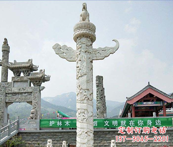 菏泽广场景观大理石华表石雕