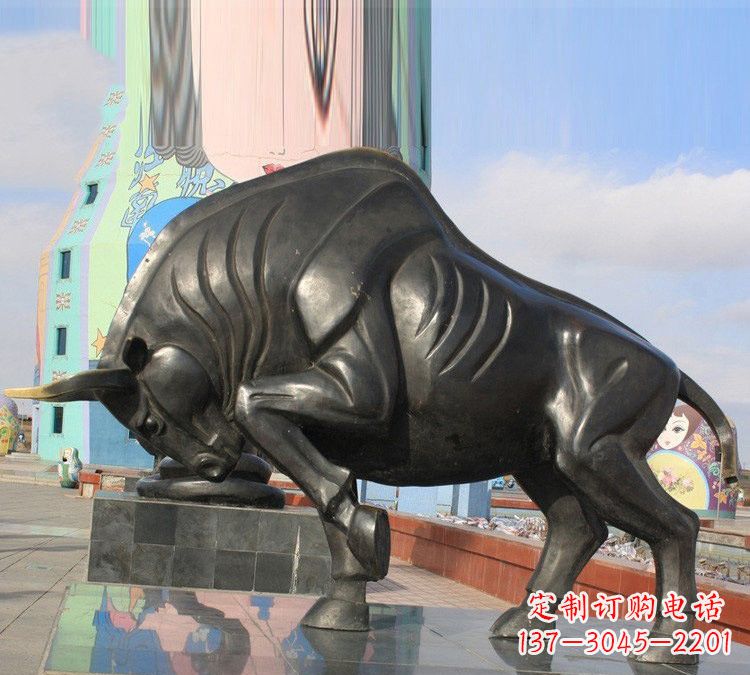 菏泽广场十二生肖牛铜雕