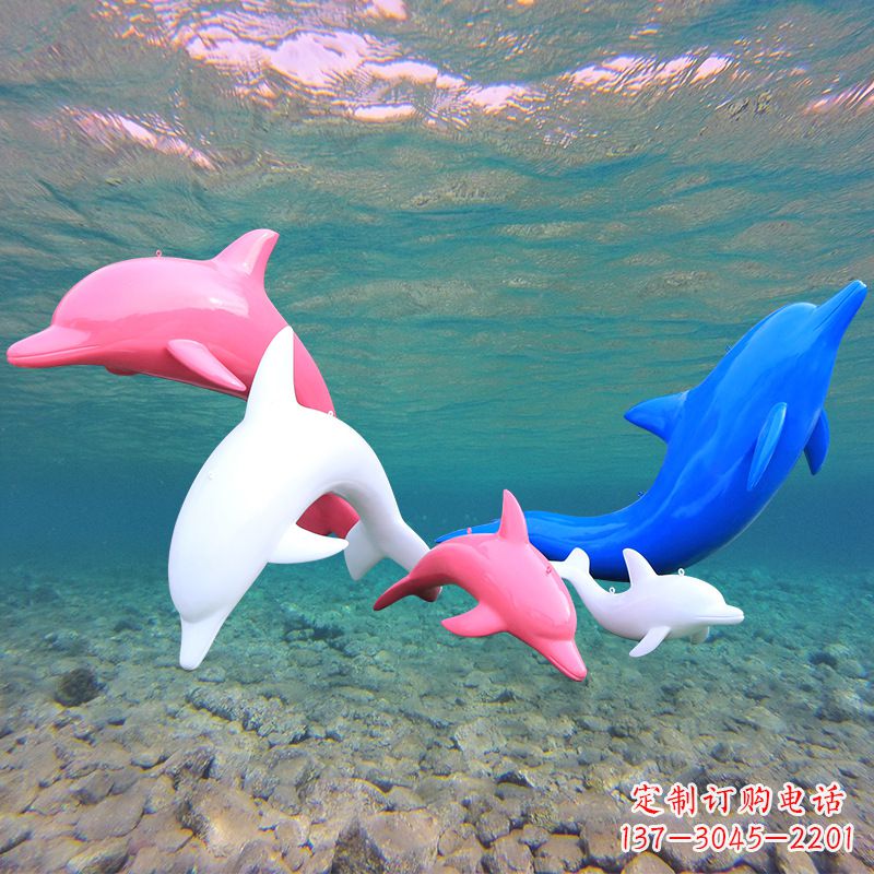 菏泽海豚玻璃钢彩绘雕塑–彰显唯美与深情