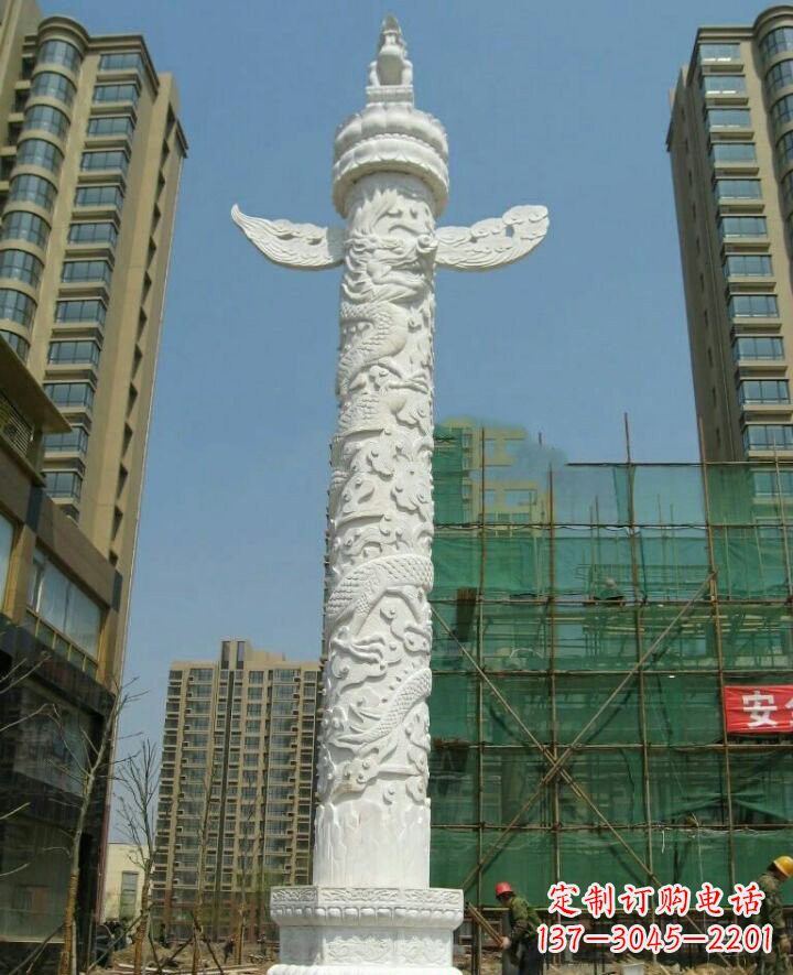 菏泽汉白玉华表石雕