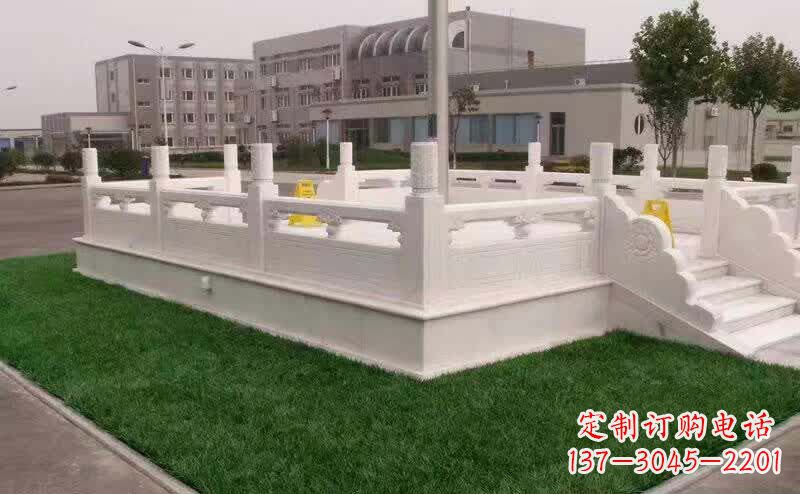 菏泽汉白玉升旗台雕塑1