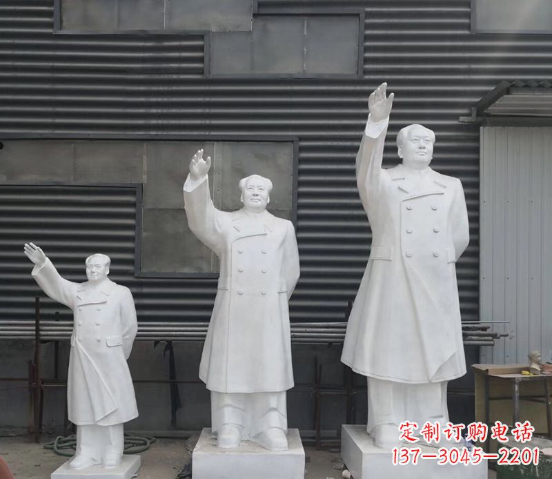 菏泽追随主席足迹，收藏挥手毛主席校园伟人石雕