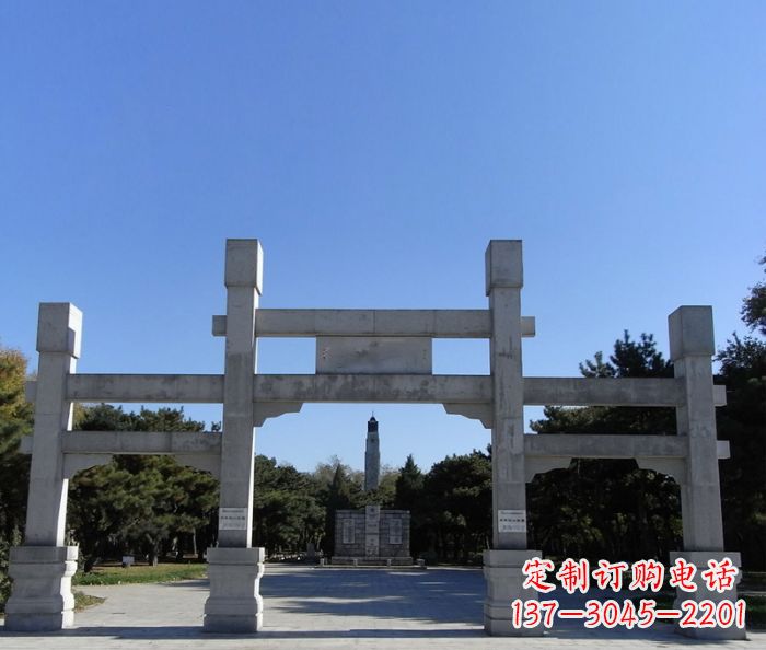 菏泽中领雕塑石雕牌坊定制