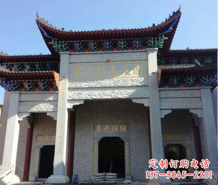 菏泽景区三门石雕牌楼,精美绝伦的艺术之作