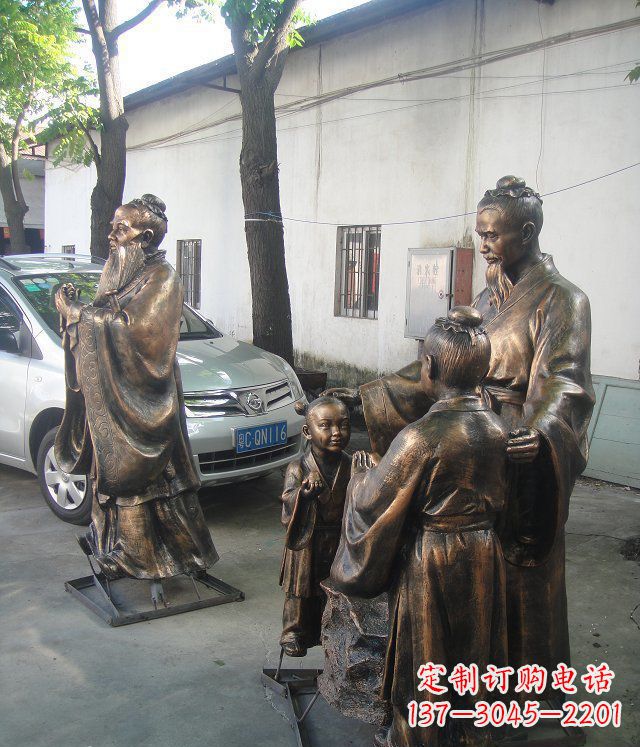 菏泽孔融让梨校园景观铜雕
