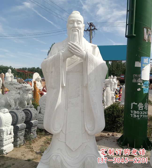 菏泽中领雕塑|传承历史文化，精致孔子不锈钢雕塑
