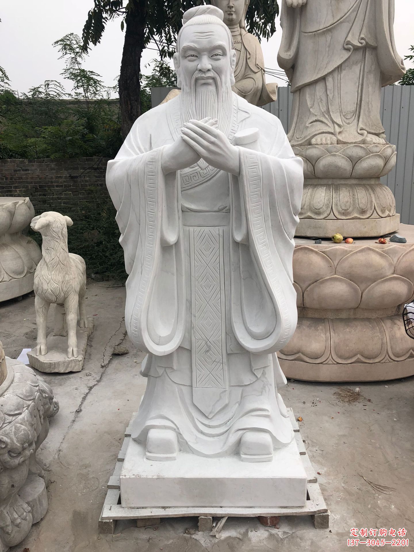 菏泽孔子铜雕塑，重现传统文化的荣耀