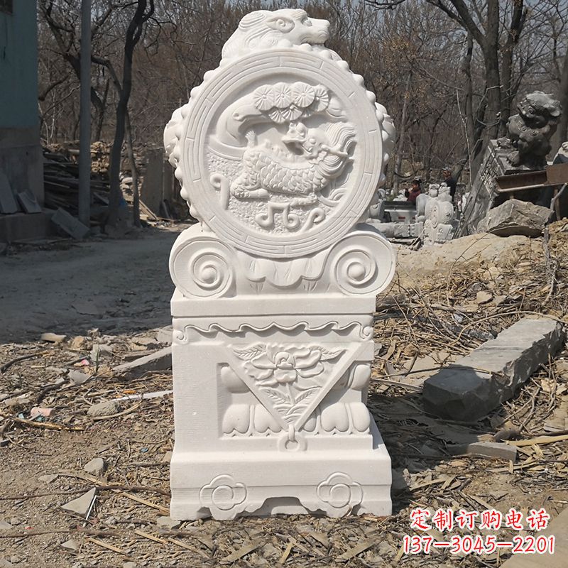 菏泽老石狮子门墩雕塑，打造与众不同的定制雕塑