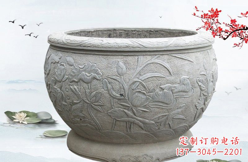 菏泽艺术精美的水缸雕塑