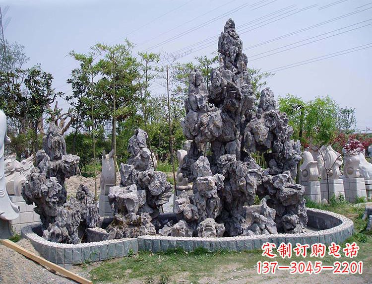 菏泽用心雕刻，灵璧石奇石假山雕塑