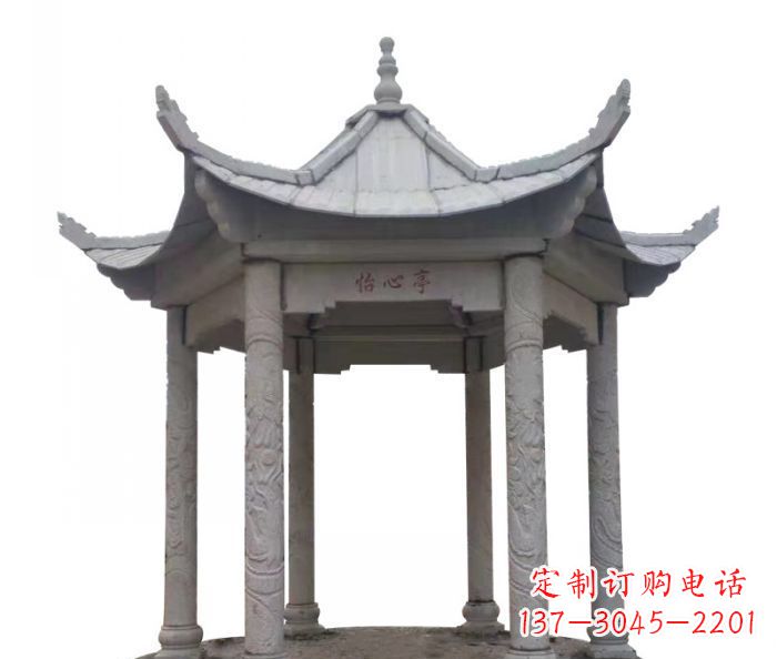 菏泽精美凉亭石雕–精细雕刻制作精致的艺术品