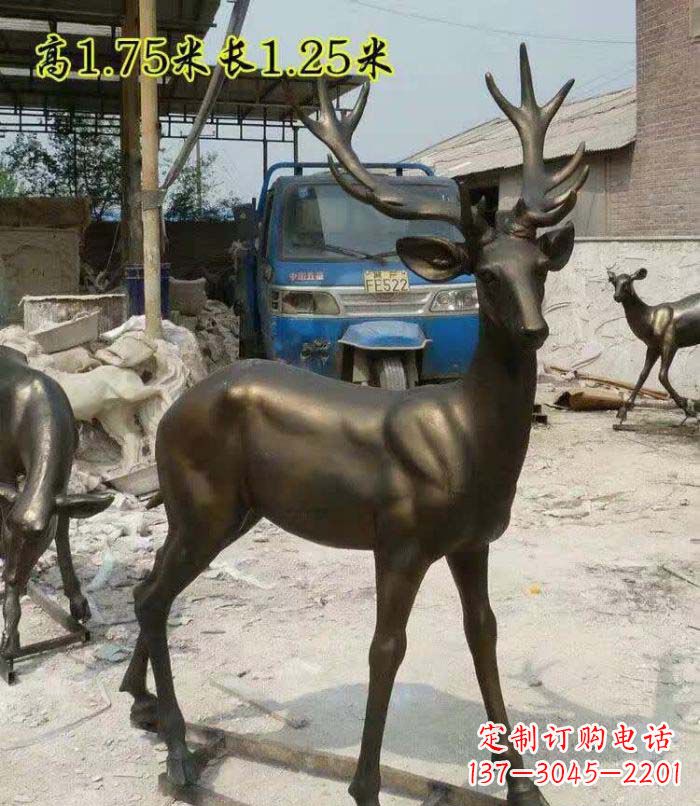 菏泽艺术精美,高品质鹿铜雕塑