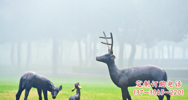 菏泽鹿一家：精美绝伦的动物铜雕
