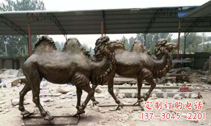 菏泽典雅优美的骆驼铜雕