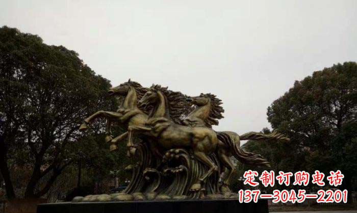 菏泽马到成功铜雕