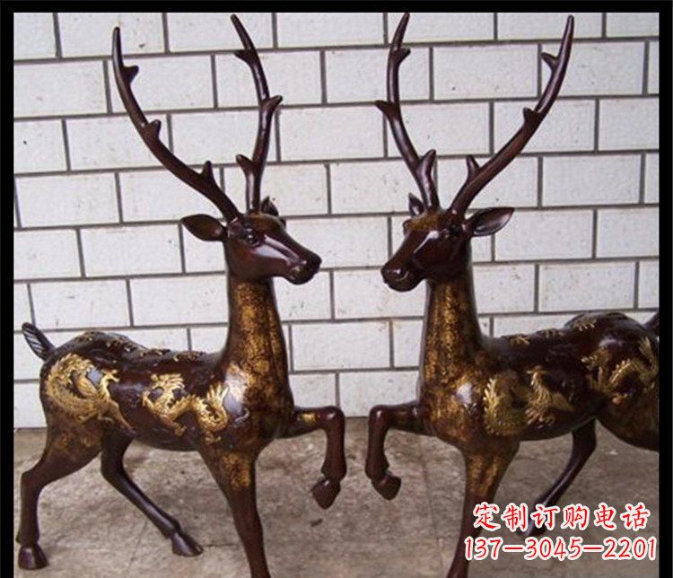 菏泽中领雕塑梅花鹿玻璃钢动物雕塑是一款造型精…
