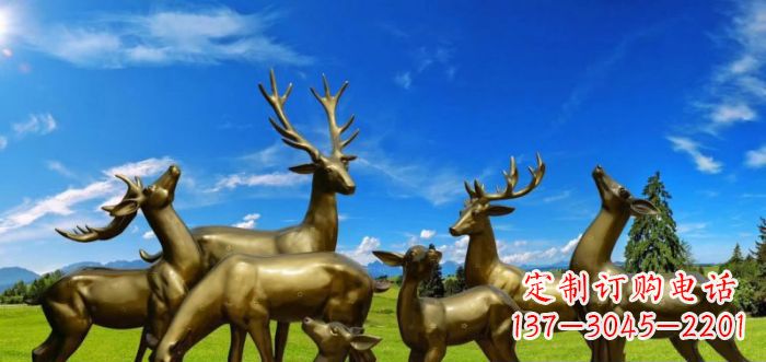 菏泽静谧之美，梅花鹿铜雕装点你的家