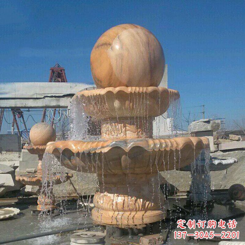 菏泽曲阳石雕风水球喷泉:给你家的空间带来最好的祝福