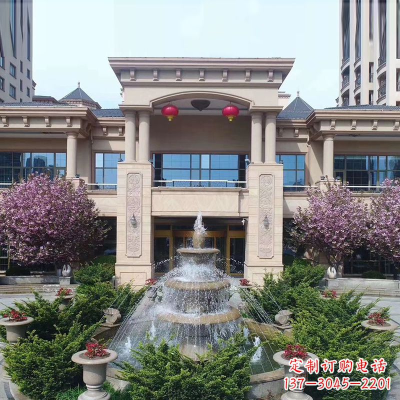 菏泽三层石喷泉雕塑