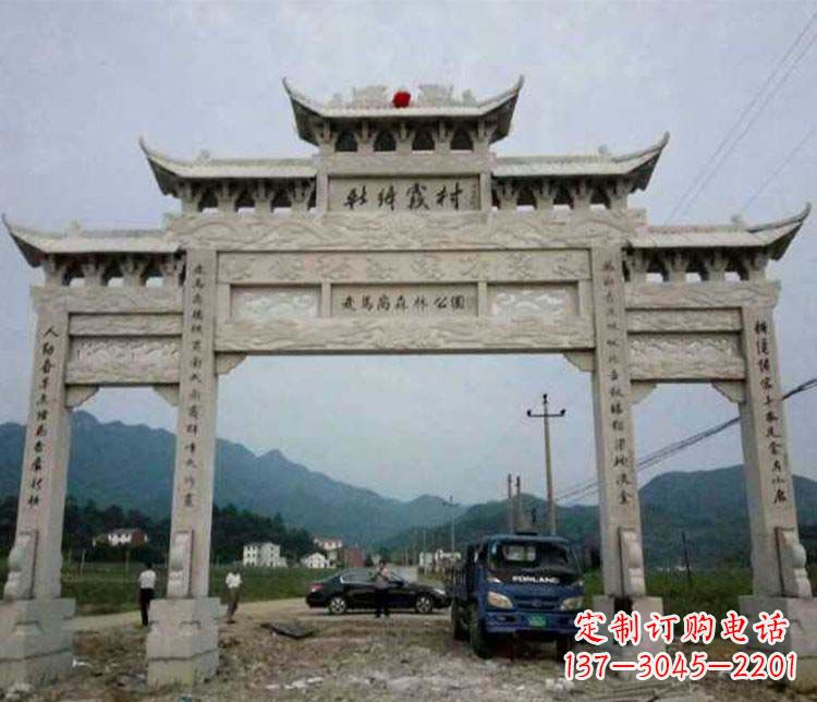 菏泽三门牌坊石雕：细节讲究处处把精雕细琢