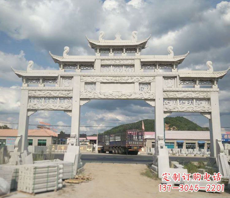 菏泽精美大理石牌坊石雕——给您的家园增添优雅气质