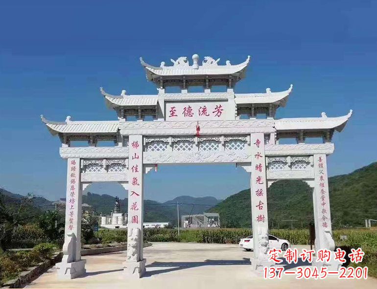 菏泽匠心制作,精致牌坊雕塑