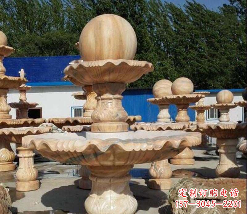 菏泽石雕风水球景观雕塑