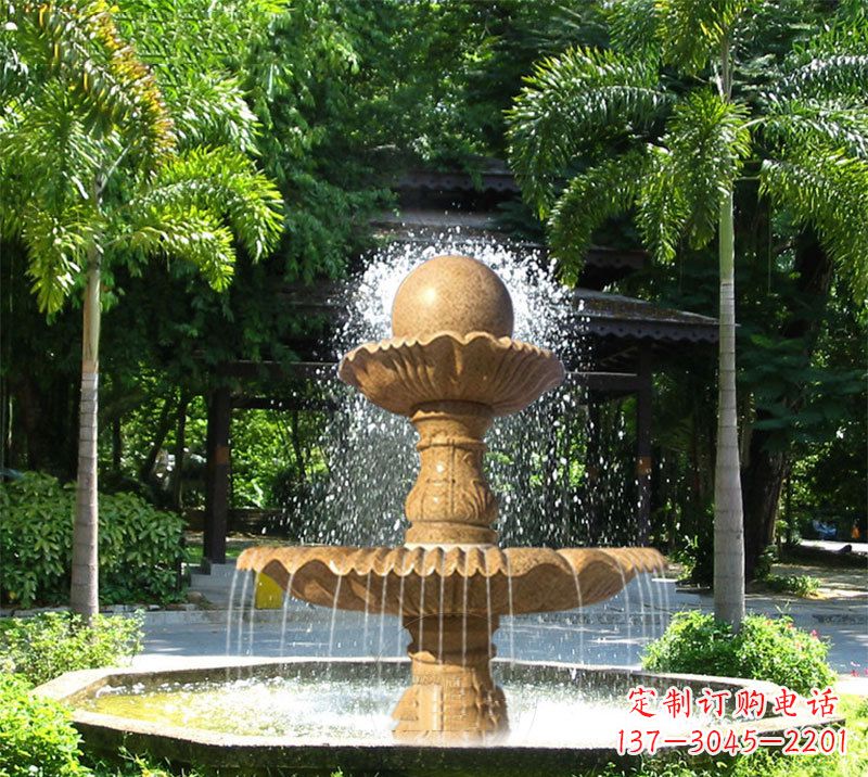 菏泽石雕喷泉风水球流水