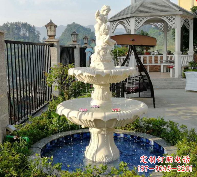 菏泽石雕喷泉水池-精致定制