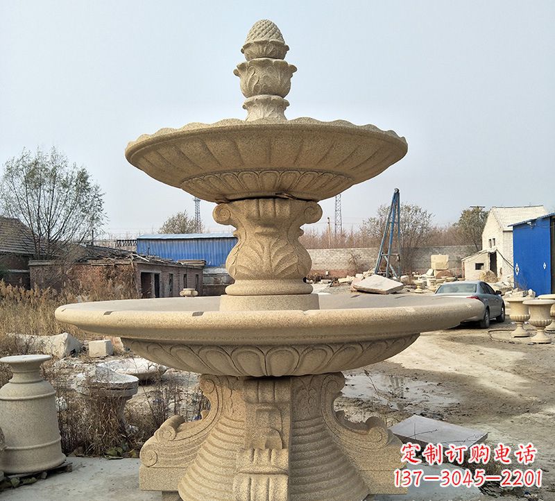 菏泽石雕小鱼喷泉