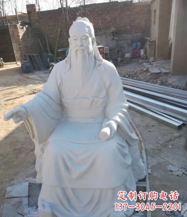 菏泽石雕校园孔子人物雕塑