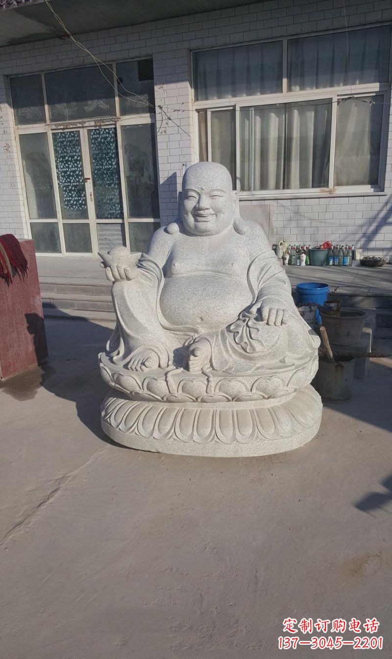 菏泽石雕坐式弥勒佛