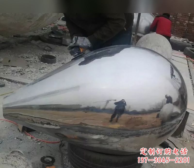 菏泽水滴不锈钢商场雕塑