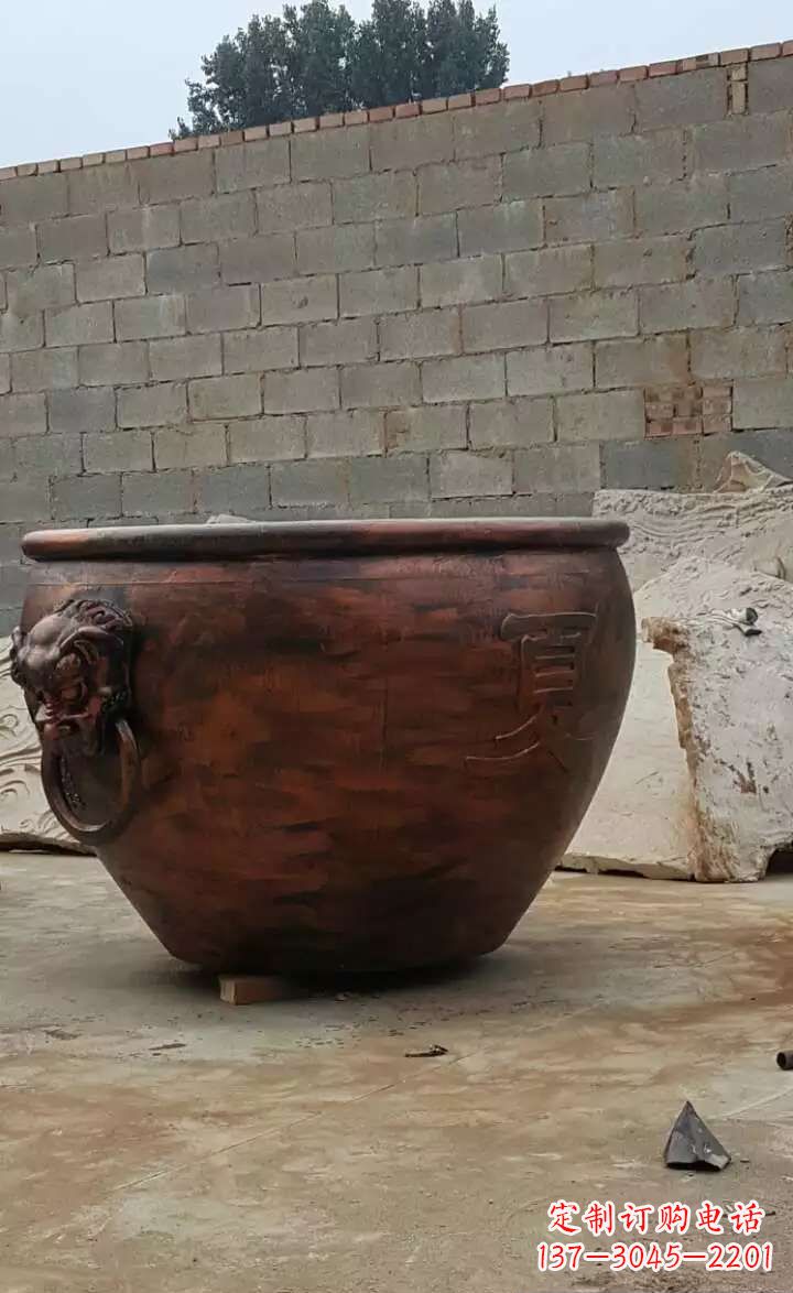 菏泽水缸铜雕