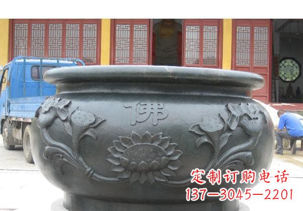 菏泽水缸寺庙铜雕 (2)
