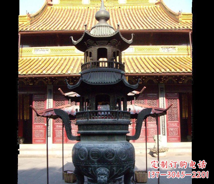 菏泽寺庙景观香炉铜雕