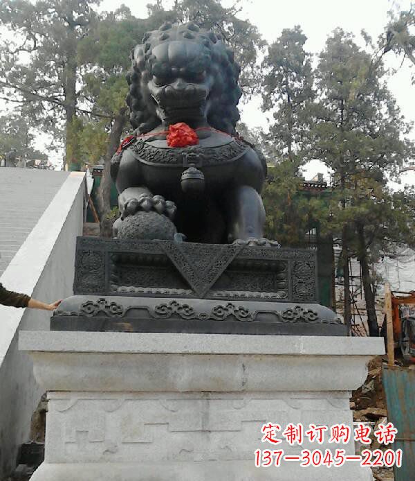 菏泽寺庙狮子铜狮子雕塑