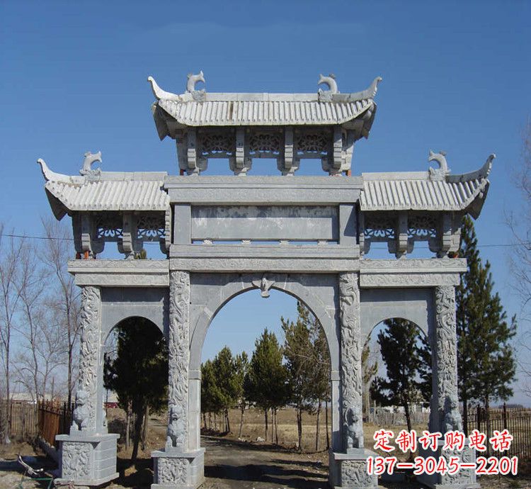 菏泽寺庙石牌坊