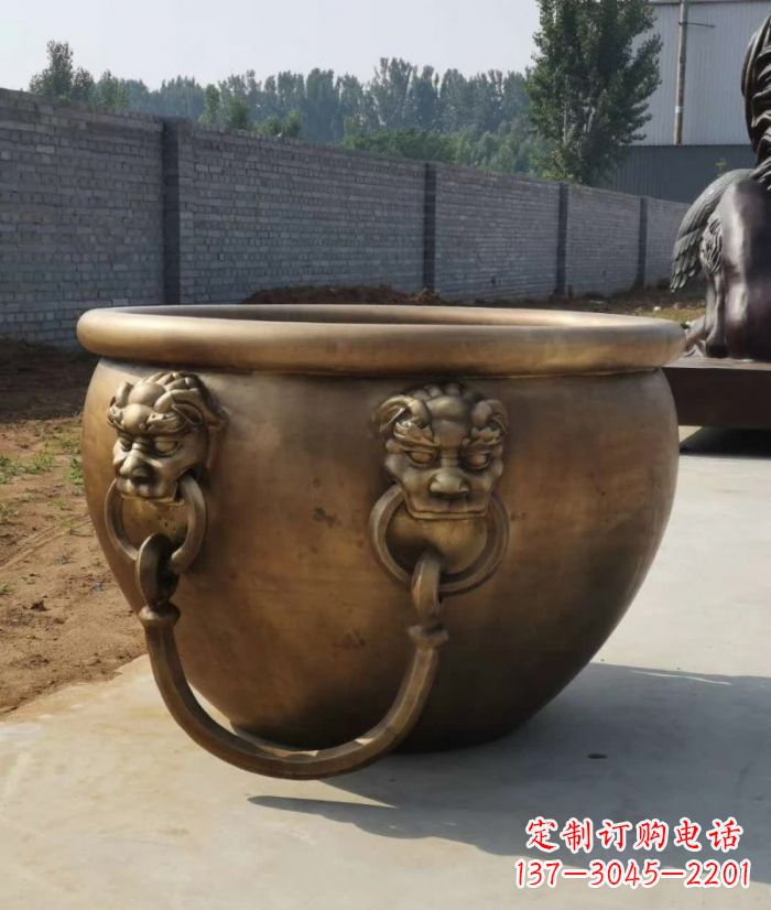 菏泽寺庙铜雕水缸