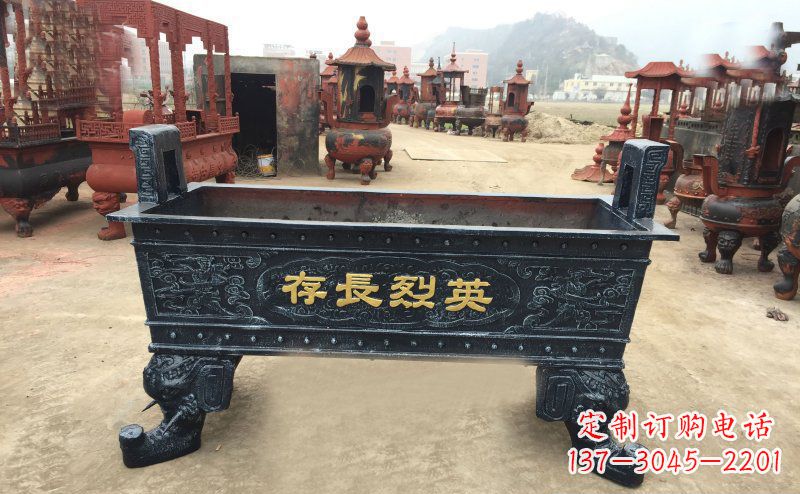 菏泽寺庙香炉铜雕 (4)