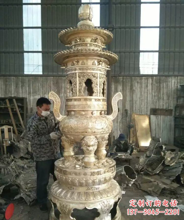 菏泽寺庙香炉铜雕 (5)