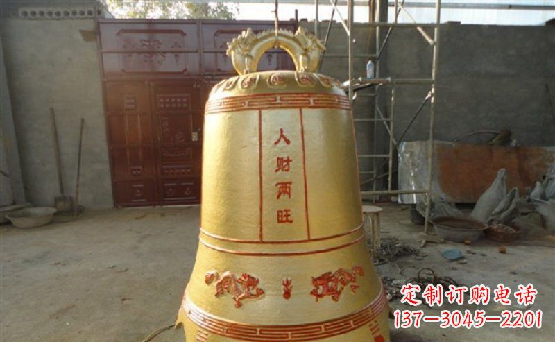 菏泽寺庙铸铜钟雕塑